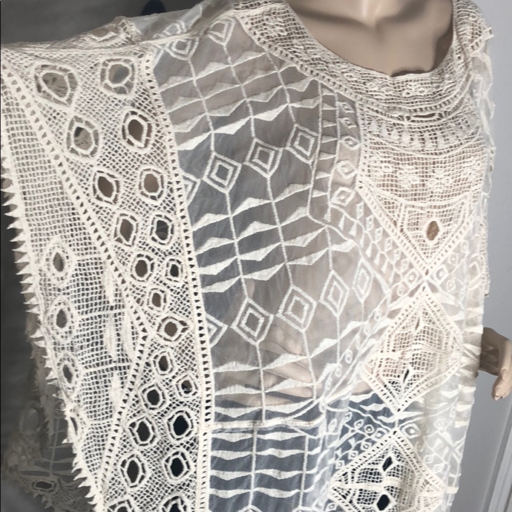 #62 Ivory Embroidered Poncho - Picture 9 of 11
